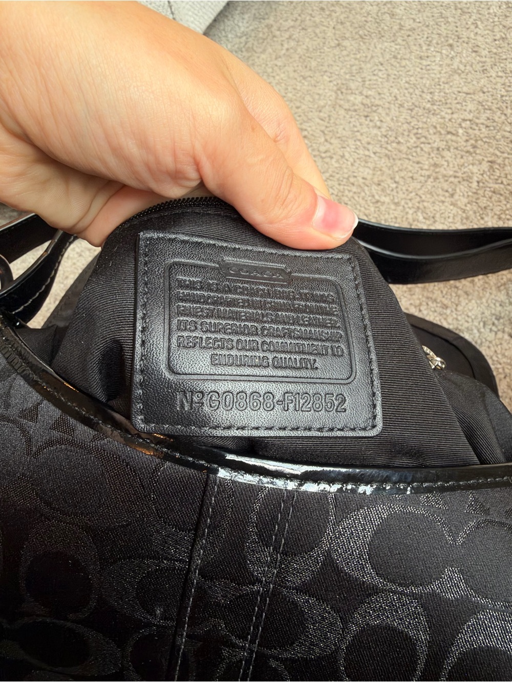 Coach 2008 Metallic Signature Studded Shoulder Bag + Matching Mini Skinny - Picture 7 of 8